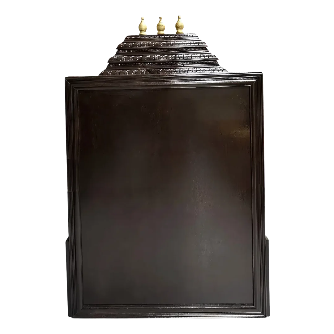 Brahmjyot Teak Wood Mandap (Dark Brown) back view