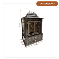 Brahmjyot Teak Wood Mandap (Dark Brown) dimensions