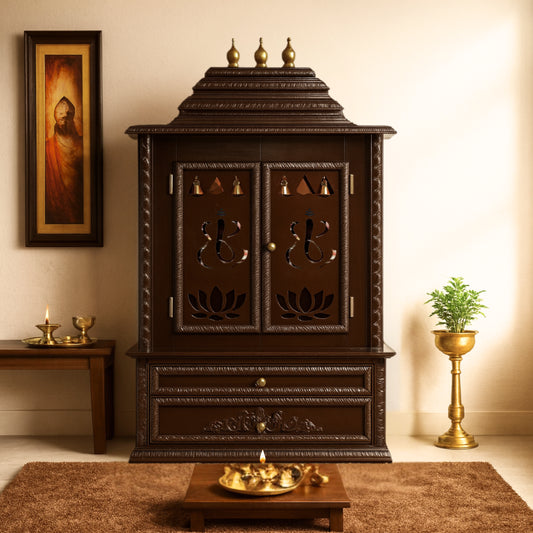 Brahmjyot Teak Wood Mandap (Dark Brown) lifestyle view