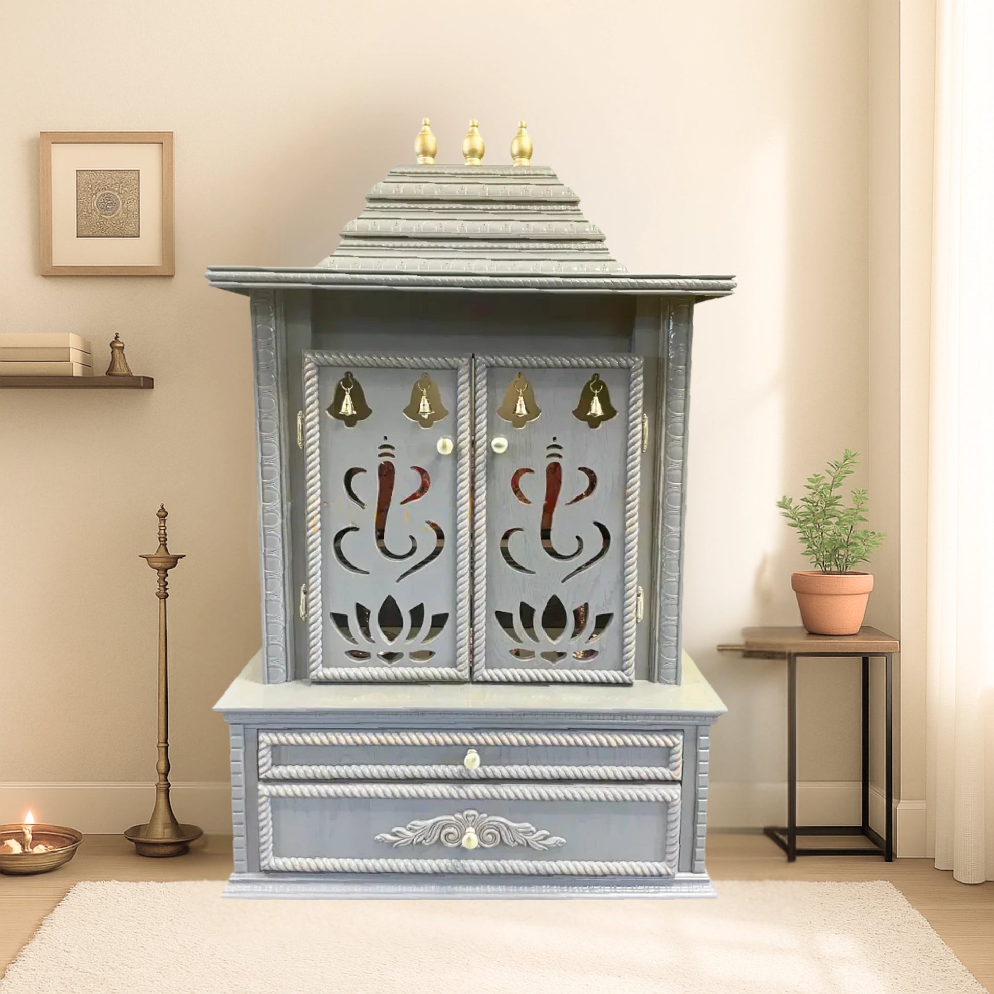 Brahmjyot Teak Wood Mandap (Grey) lifestyle image 