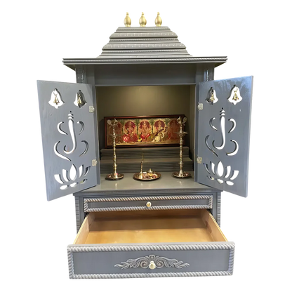 Brahmjyot Teak Wood Mandap (Grey) open door view