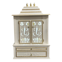 Brahmjyot Teak Wood Mandap (White) front view