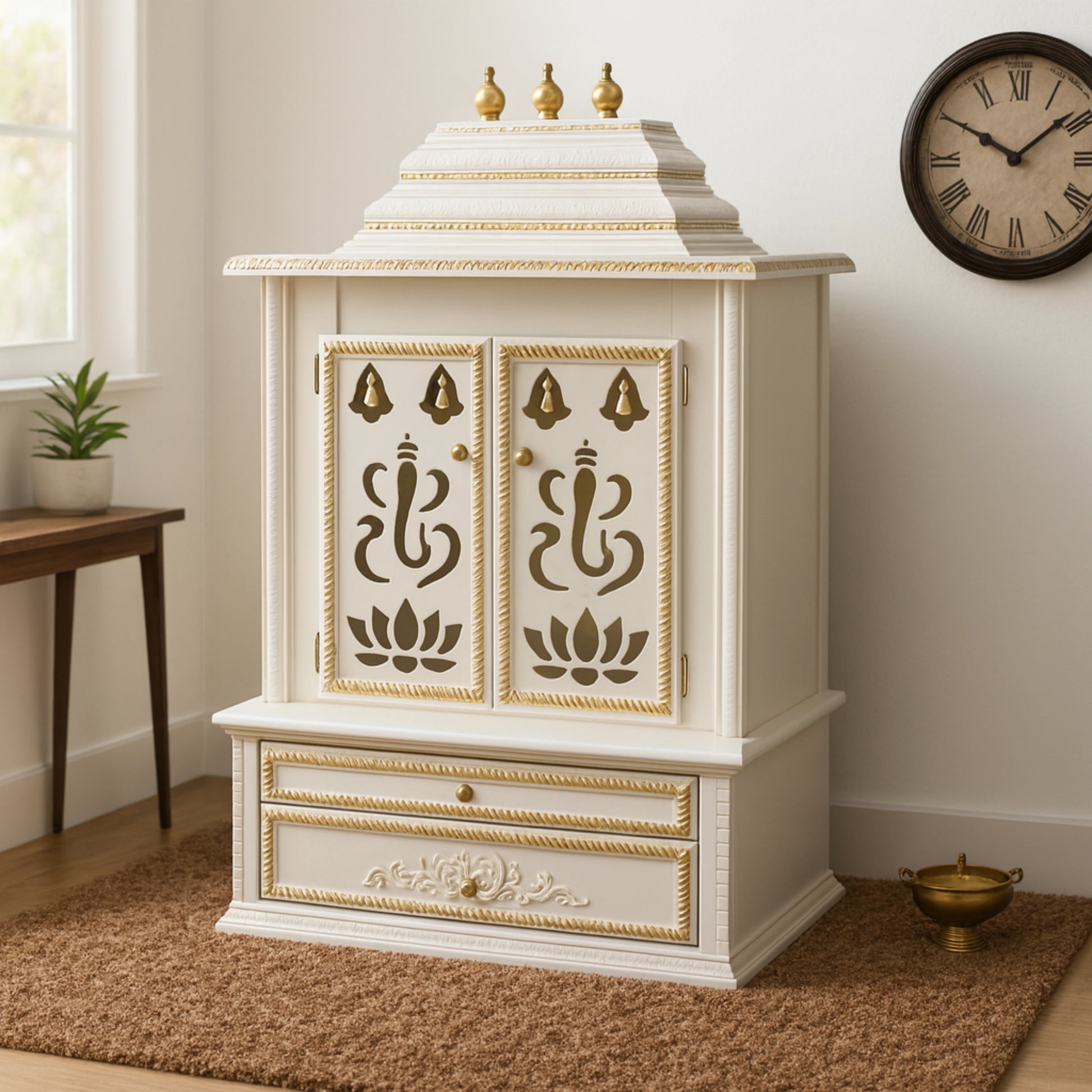 Brahmjyot Teak Wood Mandap (White) lifestyle view