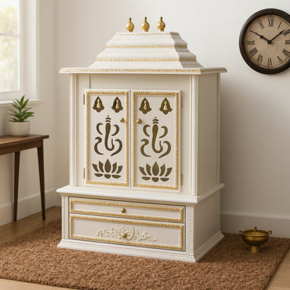 Brahmjyot Teak Wood Mandap (White) lifestyle view