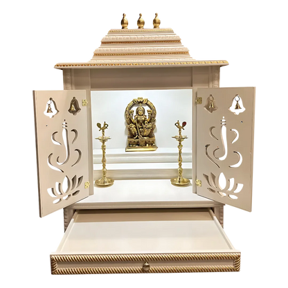 Brahmjyot Teak Wood Mandap (White) open view