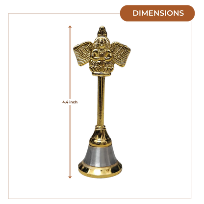 Brass Garuda Pooja Bell (Large) dimensions