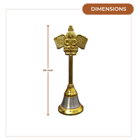Brass Garuda Pooja Bell (Small) dimensions