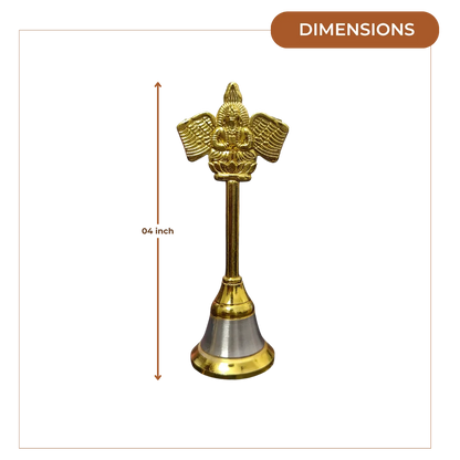 Brass Garuda Pooja Bell (Small) dimensions