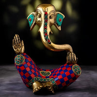 Brass Mosaic Ganpati Idol 1 lifestyle view