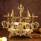 Brass Oil Lamp with Lord Vishnu and Elephant Brass Idol lifestyle view
