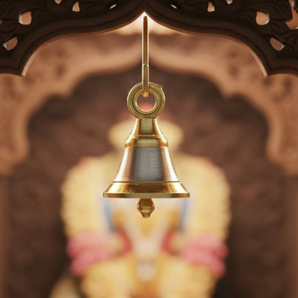 Brass Pooja Bell lifestyle view 