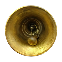 Brass Pooja Bell with Ring Handle (Large) bottom view