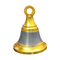 Brass Pooja Bell with Ring Handle (Large) front view