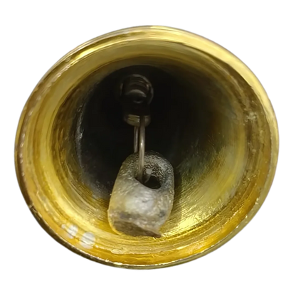 Brass Pooja Bell with Ring Handle (Medium) bottom view