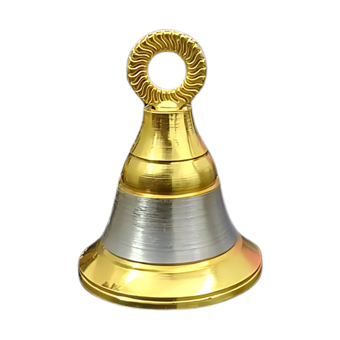Brass Pooja Bell with Ring Handle - Medium