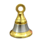 Brass Pooja Bell with Ring Handle (Medium) front view