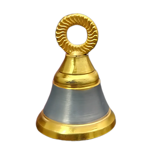 Brass Pooja Bell with Ring Handle (Small)