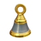 Brass Pooja Bell with Ring Handle (Small) Front view
