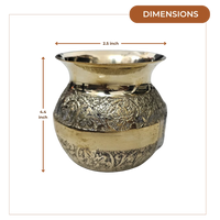 Brass Pooja Kalash dimensions