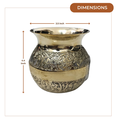 Brass Pooja Kalash dimensions
