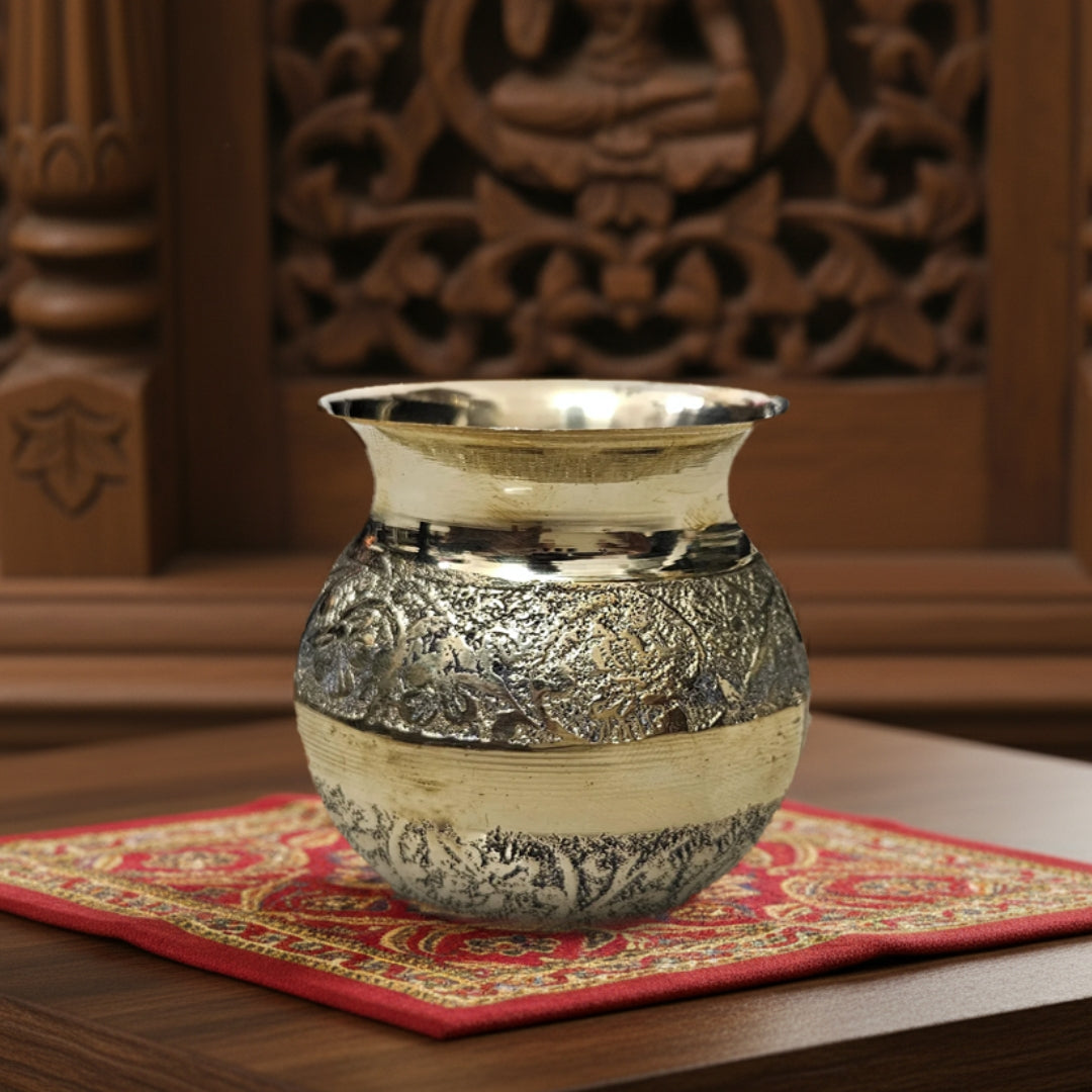 Brass Pooja Kalash lifestyle view