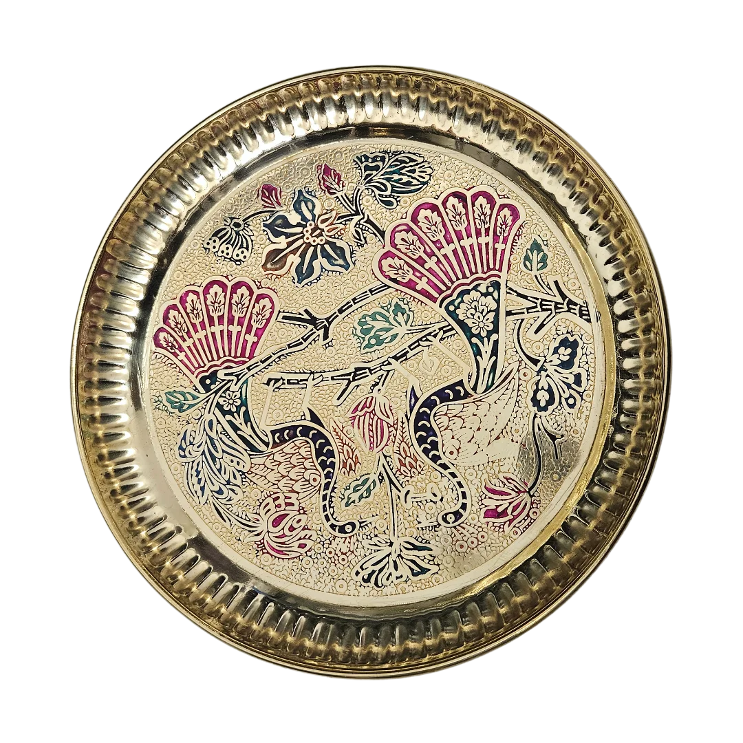 Brass Pooja Plate top view