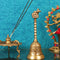Brass Temple Bell with Nandi Handle lifestyle view