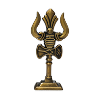 Brass Trishul Damru Idol front view