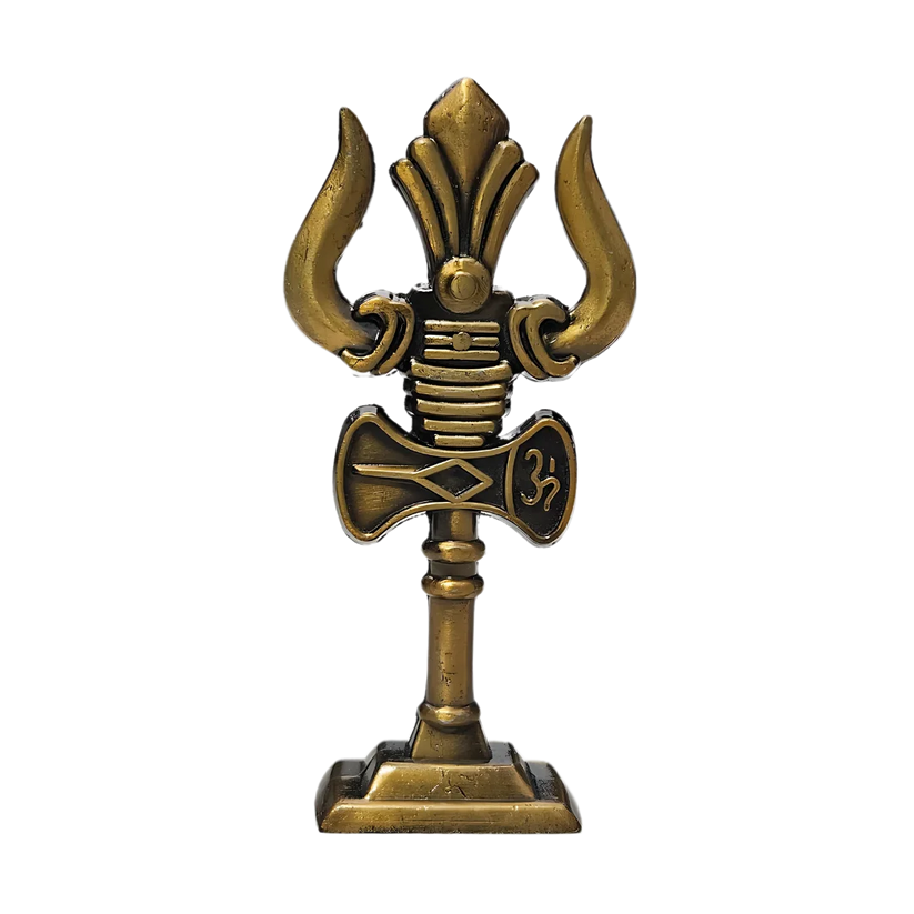 Brass Trishul Damru Idol