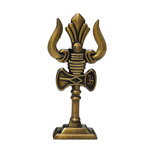 Brass Trishul Damru Idol