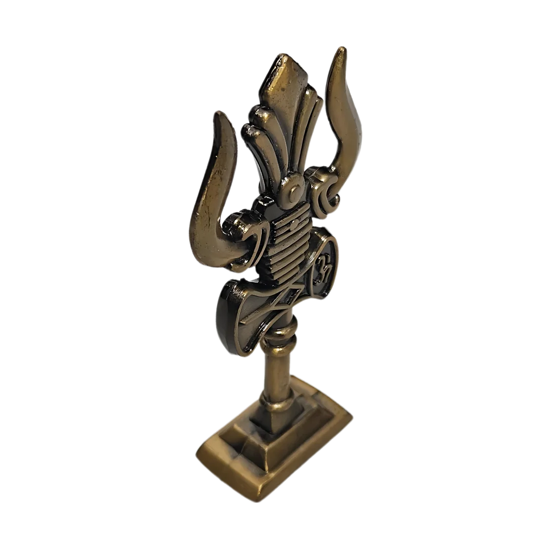 Brass Trishul Damru Idol side angle