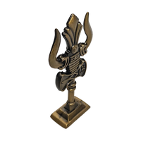 Brass Trishul Damru Idol side angle