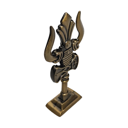 Brass Trishul Damru Idol side angle