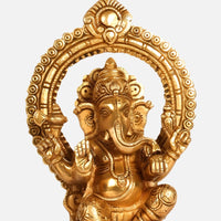 Antique Brass Lakshmi Ganesha Idol 3