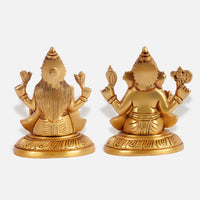 Antique Brass Lakshmi Ganesha Idol 5