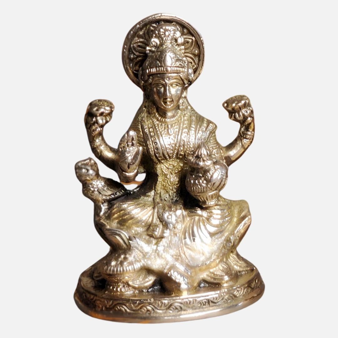 Brass Lakshmi Ganesha Saraswati Idol 2