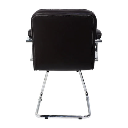 Braxon Visitor Chair with Armrest (Brown) Back View