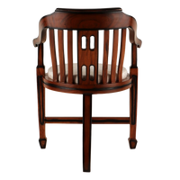 Canasto Teak Wood Arm Chair in Brown Silver color back view