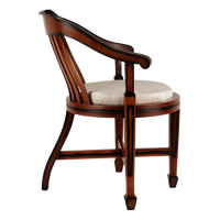 Canasto Teak Wood Arm Chair in Brown Silver color side view