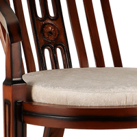 Canasto Teak Wood Arm Chair in Brown Silver color zoom view cushion
