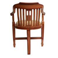 Canasto Teak Wood Arm Chair Back View(Teak Beige)