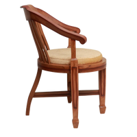 Canasto Teak Wood Arm Chair Side View(Teak Beige)