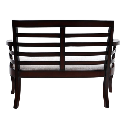 Carile Solid Wood Love Sofa/Love Seat in Brown color back view