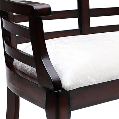 Carile Solid Wood Love Sofa/Love Seat in Brown color zoom view cushion