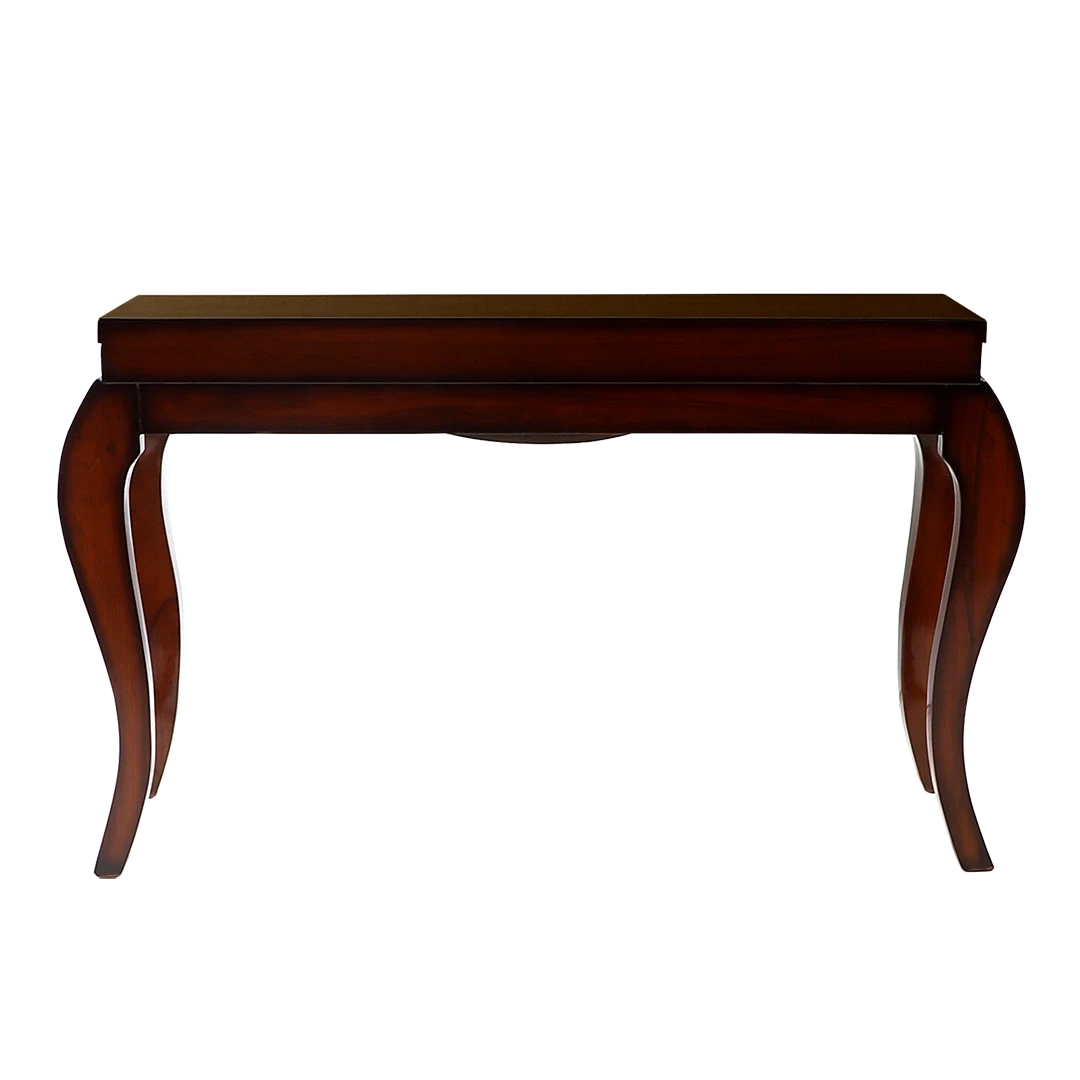 Cazalu Solid Wood Console Table in Brown color back view