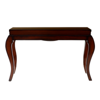 Cazalu Solid Wood Console Table in Brown color back view