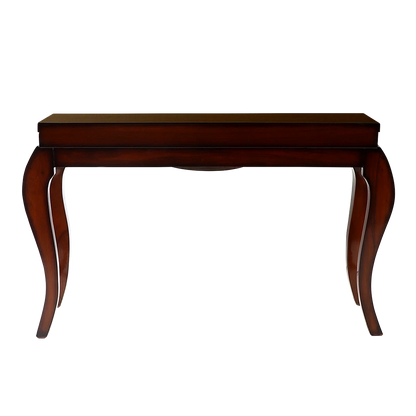 Cazalu Solid Wood Console Table in Brown color back view