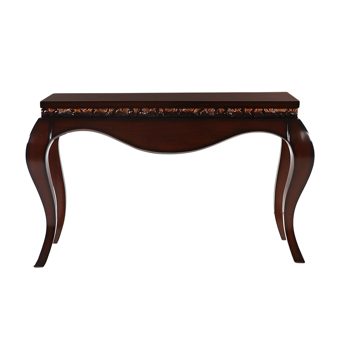 Cazalu Solid Wood Console Table in Brown color front view