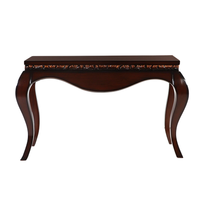 Cazalu Solid Wood Console Table in Brown color front view