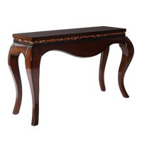 Cazalu Solid Wood Console Table in Brown color 45° side view